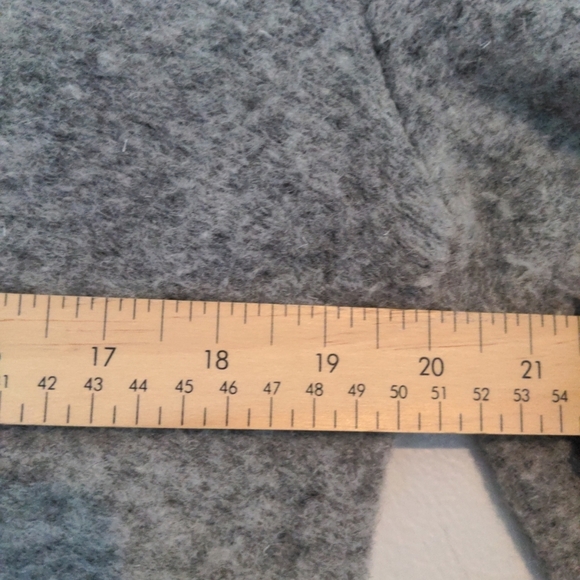 Marisa & Marie Car Coat Wool Blend Brushed Woven Grey Made In Italy Small - Picture 7 of 10